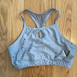 Grey speckle high neck sports bra - Vull sport